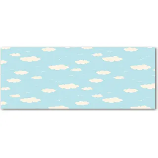 Tulup® Küchenrückwand Spritzschutz aus Glas -125x50 -Spritzschutz auf gehärtetes Glas Deko Kinderzimmer Wolke