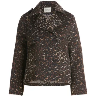 Kurzblazer CARTOON "Kurztrench mit Taschen", Damen, Gr. 36, beige (beige, braun), Obermaterial: 95% Polyester PES. 3% Polyacryl PAN. 2% Viskose CV., Blazer Kurzblazer