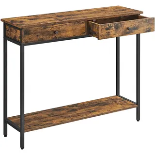 VASAGLE Konsolentisch 100,0 x 30,0 x 80,0 cm braun