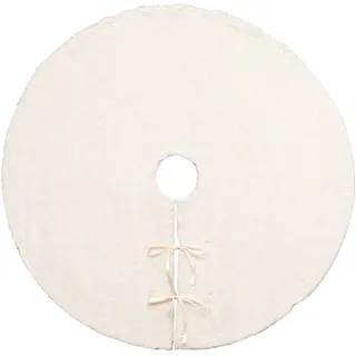 Atmosphera Createur d ́interieur Weihnachtsbaumrock Kunstfell Ø 90 cm , Weiß , Textil , 90x90x90 cm , Dekoration, Weihnachtsdekoration