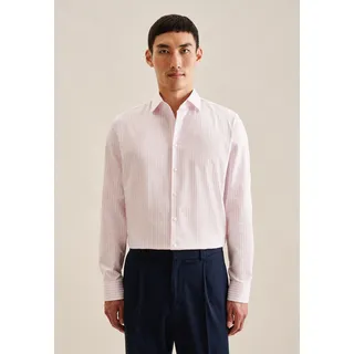 seidensticker Businesshemd »Schwarze Rose« Shaped 1/1 Kentkragen Gestreift, rosa