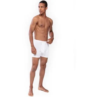 Lange Unterhose MEY "Noblesse", Herren, Gr. XL, weiß, Feinripp, Obermaterial: 100% Baumwolle, unifarben, figurbetont, Unterhosen Lange Unterhose, Aufgesetzter Webbund, super soft