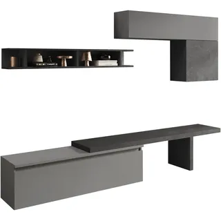 Home Affaire INOSIGN Wohnwand »Infinity, 5tlg. Breite 260 cm, Höhe variabel, Schrankwand, Anbauwand«, grau