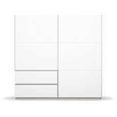 Bild Möbel Schiebetürenschrank, Weiß, Griffleisten alufarbig, 2-türig, inkl. 2 verschiedenen Grifffarben,
