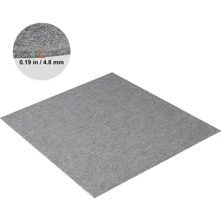 Teppichfliesen, 60x60 cm, 0,48 cm Dicke, Selbstklebend, 24x24in Hellgrau