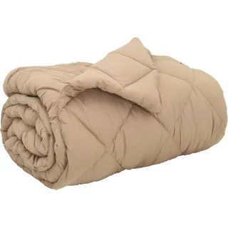 vidaXL Winterbettdecke Taupe 200 x 135 cm Mikrofaser - Taupe