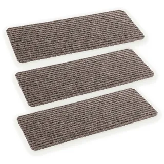 Astra Fußmatte innen beige Schmutzfangmatte rutschfest – Türmatte 25x60 cm 3er Set wasserabweisend – Rib Line Fußabtreter strapazierfähig antistatisch