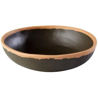 APS 84574 Schale/Teller CROCKER, Ø 16,5 cm, Höhe 4 cm, 0,5 Liter, Melamin, braun mit hellbraunem Rand