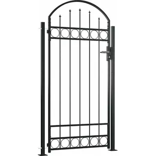 vidaXL Gartentor 105 x 170 cm Schwarz/Metall