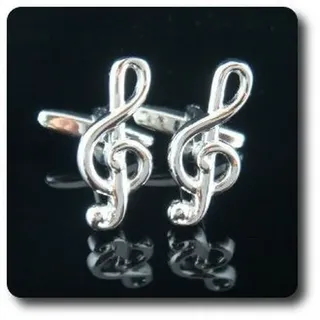 Mineralien und Steine Précieuses. Manschettenknöpfe Note Musiknote