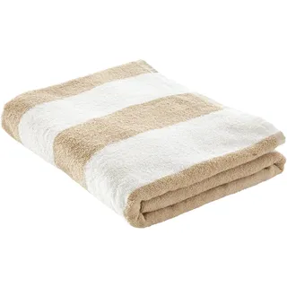 LeGer Home by Lena Gercke Strandtuch »Lija, Strandhandtuch 100x180cm« Handtuch mit modernen Streifen aus 100% Baumwolle, beige