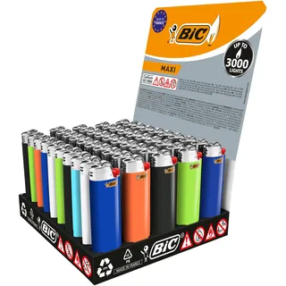 BIC - 50 Verschiedene Maxi-Feuerzeuge.