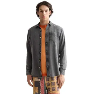 Scotch & Soda Herren Jeanshemd Washed 1 Pocket Schwarz (1er Pack)
