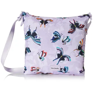 Vera Bradley Damen Recycelte, Aufhellende, Reaktive Hipster Umhängetasche, Lavendel-Schmetterlinge