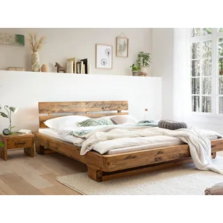 Holzbett Madras Pinie 140x200 cm - Braun