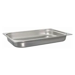 SCHNEIDER GN-Behälter 1/1, Edelstahl, Gastronomienormbehälter zum Aufbewahren und Lagern aller Lebensmittel, Größe: 7,4 l, Tiefe: 65 mm