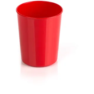 Kimmel Tasse Trinkbecher Zahnputzbecher Kunststoffbecher Partybecher Plastikbecher Kinderbecher Becher Klassik bruchsicher stapelbar Mehrweg Camping Grillen Picknick und Outdoor 180 ml rot