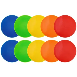 Hitopin 10 Stück Teppich-Punkte für Klassenzimmer,Runde Sport Spot Teppich Marker,Rutschfester Spot Marker, Teppich Marker Teppich Markierung, für Fußball, Basketball,Tanzübungen,Agilitätstraining