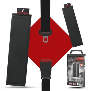 Walser Modulo, 2 Stück Gurtschoner-Auto, Polsterung für Sitzgurt, Sicherheitsgurt-Polster, Schulterpolster-Auto schwarz