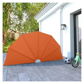 vidaXL Balkonfächer 160 x 650 cm Braun/Rot Polyester