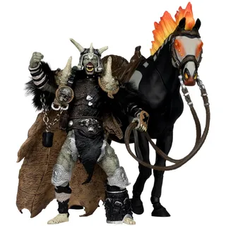 McFarlane Toys Bloodaxe mit Pferd (Spawn: The Dark Ages) Actionfigur 18 cm - Gold/Mehrfarbig