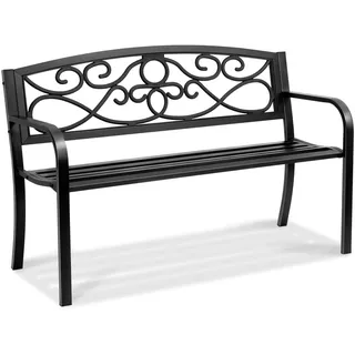 Vevor Gartenbank 127 x 53 x 82 cm Schwarz