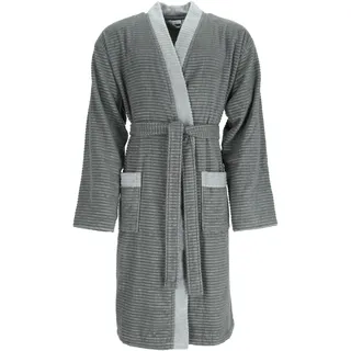 Esprit Herrenbademantel »Double Stripe, ideal für Sauna & Spa, Hotelbademantel, Morgenmantel« 1 Stk. Doubleface Kimonomantel, grau