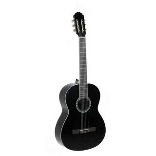 GEWA Konzertgitarre, Gitarre Basic, Korpus Linde, Griffbrett Pakkaholz, verchromte Mechaniken, 1/4 schwarz