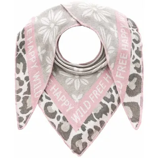 Zwillingsherz »"Blumen & Leo"« Eyecatcher Tuch, Mustermix: Leomuster und Blumen, Feinstrick, wärmend