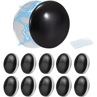 Duschvorhang Gewichte, 10 Paar Runde Magnetische Vorhang, 4cm Magnetische Duschvorhanggewichte, Duschvorhang Magnet, Magnetisch für Vorhänge Duschvorhänge Tischdecken(Schwarz)