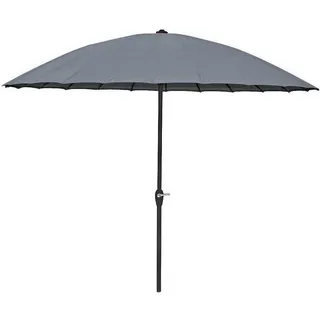 Gardenson Sonnenschirm , Anthrazit, Schwarz , Textil , 237 cm , höhenverstellbar, UV-beständig, wetterbeständig, geeignet für Balkon , Sonnenschutz, Sonnenschirme