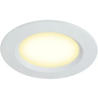 HCFEI 1 Stück Möbelleuchte 12V ultra flach 3W LED-Einbaustrahler 55mm Lochausschnitt mit 2M Kabel IP44 Deckenspot für Spiegelschränke, Vitrinen, Möbel und Schränke (Weiß 3000K)