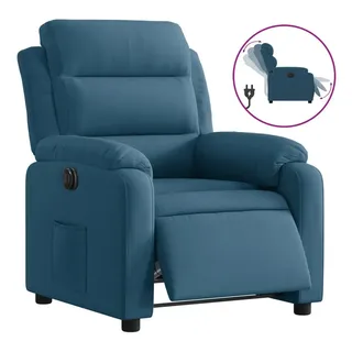 vidaXL Relaxsessel Elektrisch Samt 92,5 x 100 x 0 cm Blau