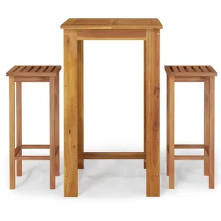 vidaXL Gartenbar-Set 3-tlg. Braun
