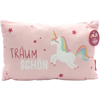 Dekohelden24 Kinder-Kuschel Kissen 40 x 13 cm Rosa