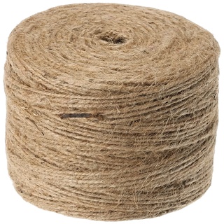 Rayher Hobby Rayher 4200331 Jutegarn, 3fach, 3,5 mm ø, Spule 280 m, Farbe natur, Jute-Schnur, Bindegarn, Bindeschnur, Dekokordel, Jutekordel