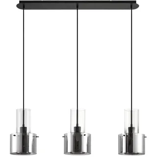 Dieter Knoll Hängeleuchte , Dunkelgrau , Metall, Glas , Uni , rund , 18x150x97 cm , RoHS, Ce , Lampen & Leuchten, Leuchtenserien