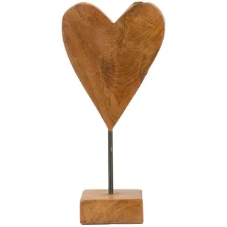 Skulptur , Braun , Holz , Teakholz , 15x35x10 cm , Dekoration, Dekofiguren & Skulpturen, Skulpturen
