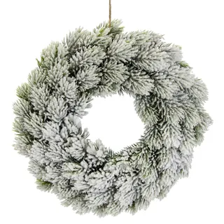 I.GE.A. Kunstkranz »Tannenkranz« Adventskranz künstlich mit Schnee Weihnachtskranz Türkranz Deko