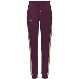 s.Oliver Sweathose mit Seitenstreifen und Pipings, Loungewear, rot