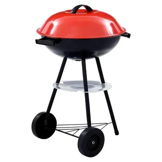XXL Holzkohle Kugelgrill mit Rädern, tragbar, Rundgrill, Grillwagen 44cm