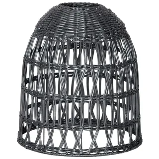 Star Trading Knute Outdoor Lampenschirm - PE-Rattan Grau, 33 cm, IP44 | Wetterfeste Garten-Deko in Flechtoptik, für E27 Leuchtmittel & Star Trading Kabelsets, pflegeleichtes Kunststoffrattan