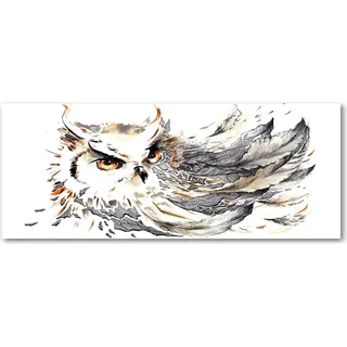 Tulup® Küchenrückwand Spritzschutz aus Glas -125x50 -Spritzschutz auf gehärtetes Glas Deko Tiere Eule