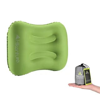 HIKENTURE Camping Kopfkissen Leichtes Reisekissen - Aufblasbares Kopfkissen - Luftkissen Nackenkissen - Camping Pillow für Camping, Reise, Outdoor, Büro (Grün)