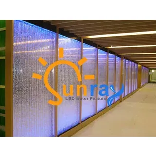 Trennwand Regal Schrank Wasserwand Säule Wände LED 60x240 Wasserwände Waterwall - Transparent