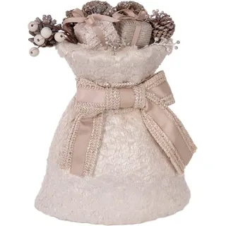 Myflair Möbel & Accessoires Weihnachtsfigur »Deko-Geschenksack mit Tannenzapfen« Weihnachtsdeko, Höhe ca. 45 cm, beige