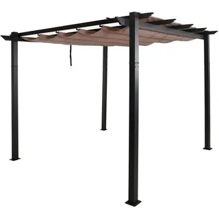 MCW Pergola 3 x 3 m Braun/Grau/Schwarz