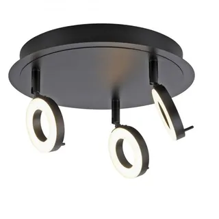 LED Deckenstrahler Bad verstellbar Anthrazit IP44 B:33,5 cm 3000 k Spot Leuchte