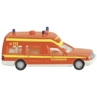 Wiking 060701 - Feuerwehr Krankenwagen tagesleuchtrot 1:87