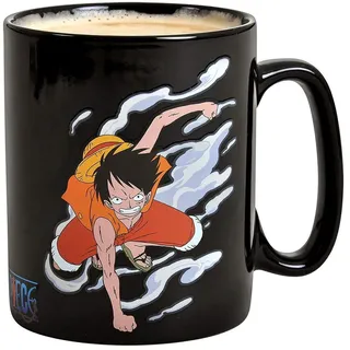 Abystyle Abysse Corp_ABYMUG404 One Piece Tasse mit Farbwechsel, 460 ml, Rufy und Ace